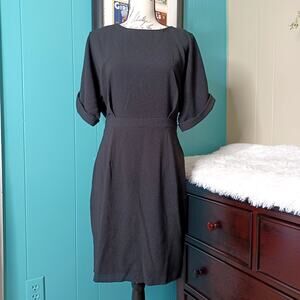 Asos Romantic Women's Black Midi Black Casual Dress Size 8 Office/Travel